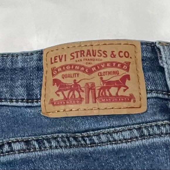 Levi’s 711 Skinny Distressed Raw Hem Mid Rise Jeans Size 28 - Picture 11 of 13